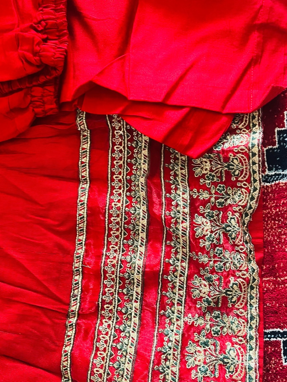Red Embroidered Midi Dress - Elegant Statement Midi